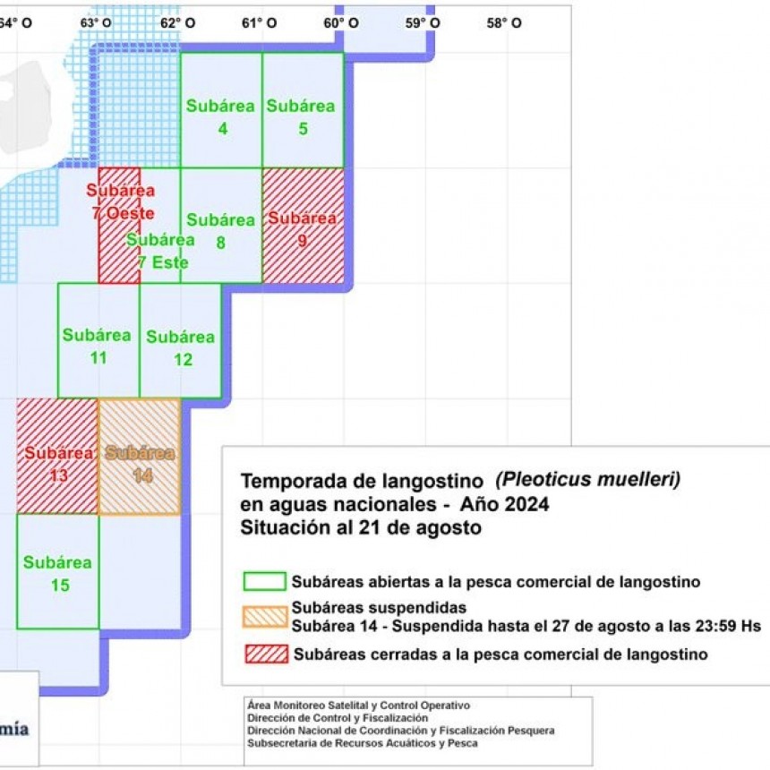 Se reconfiguró la “cancha” para la pesca de langostino en el sur argentino